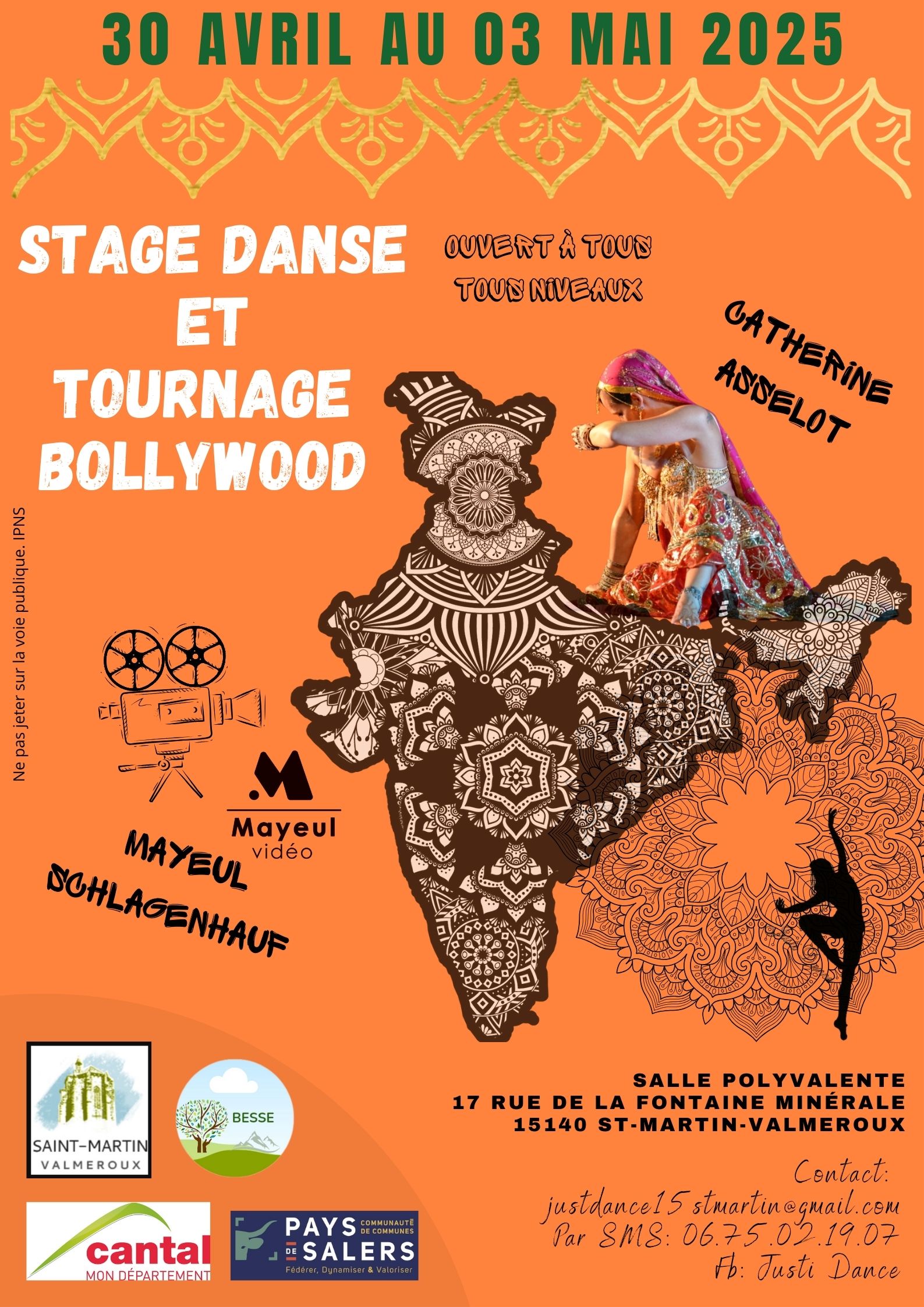 Stage de danse et tournage Bollywood - Inscription